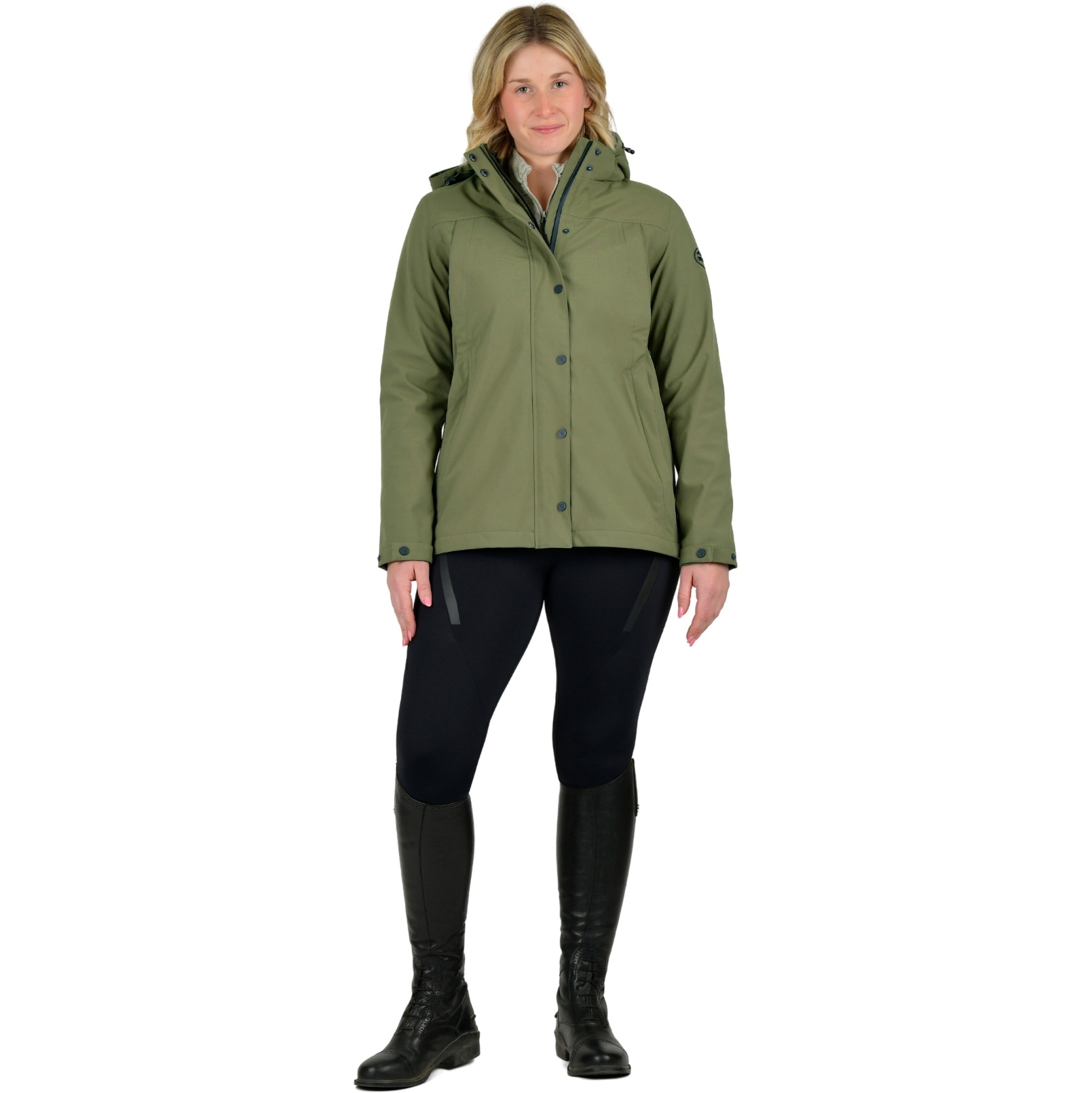Weatherbeeta Womens Florence Fleece Two-For Jacket 1024256 - Olive Night